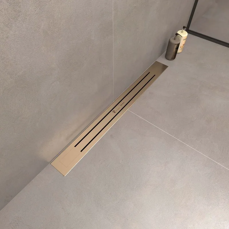 Душевой трап (лоток) Boheme Premium Trendy, 80 см, матовое золото Sancos — официальный сайт