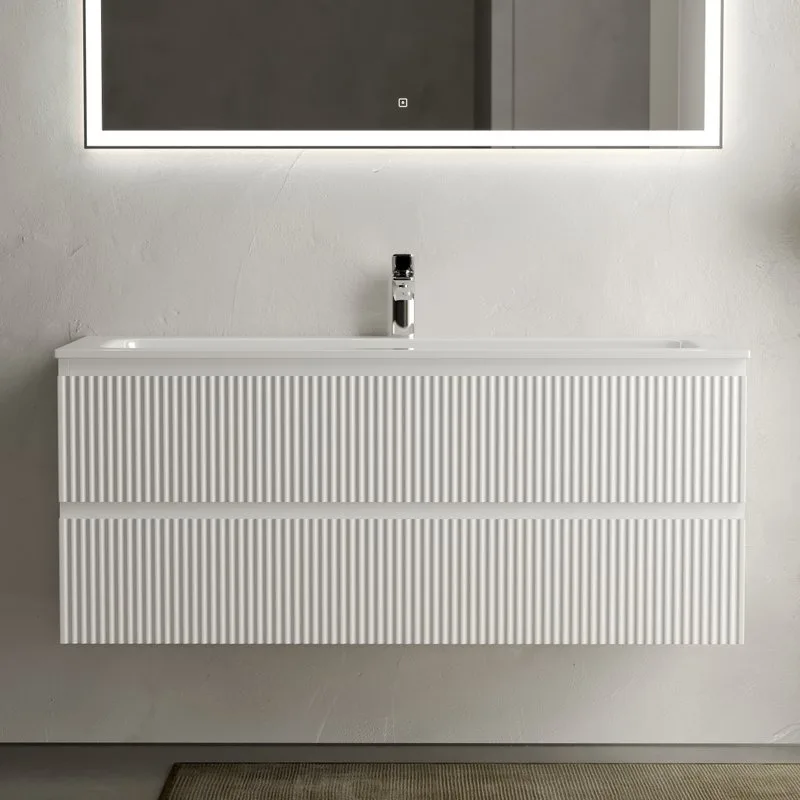 Тумба с раковиной Sancos Snob R 120 см, bianco, раковина CN7017 Sancos — официальный сайт