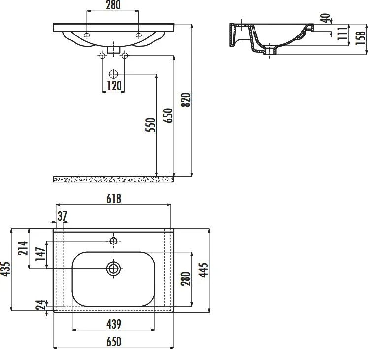 Мебельная раковина Creavit Eksen EK065-00CB00E-0000 белая глянцевая Sancos — официальный сайт