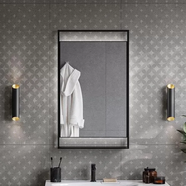 Зеркало KERAMA MARAZZI Plaza Next 60 черное матовое, с подсветкой Sancos — официальный сайт