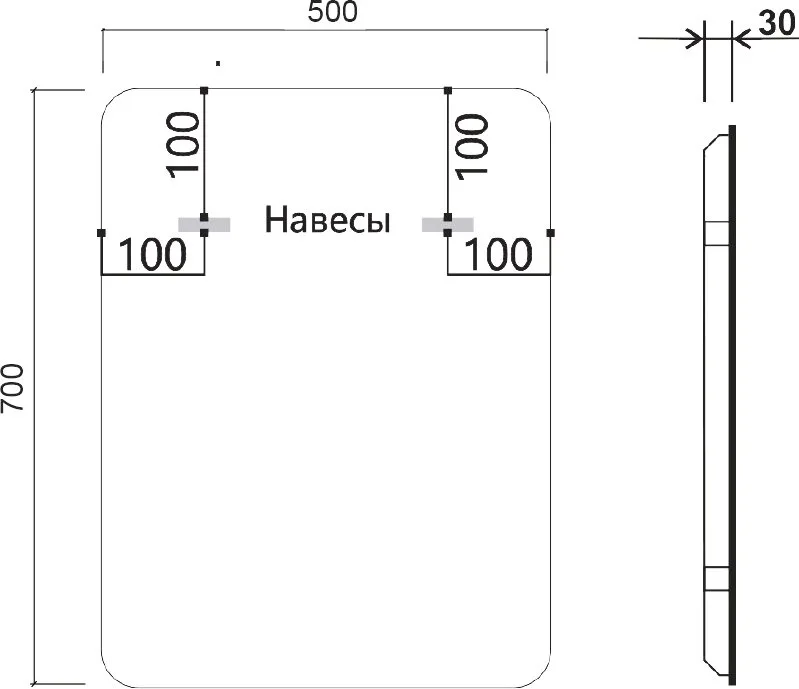 Зеркало Vincea VLM-3VC500B-2 60х80 с подсветкой и антизапотевателем Sancos — официальный сайт