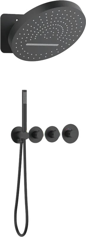 Душевой комплект Timo Saona SX-2329/03SM, С ВНУТРЕННЕЙ ЧАСТЬЮ, с термостатом, матовый черный Sancos — официальный сайт