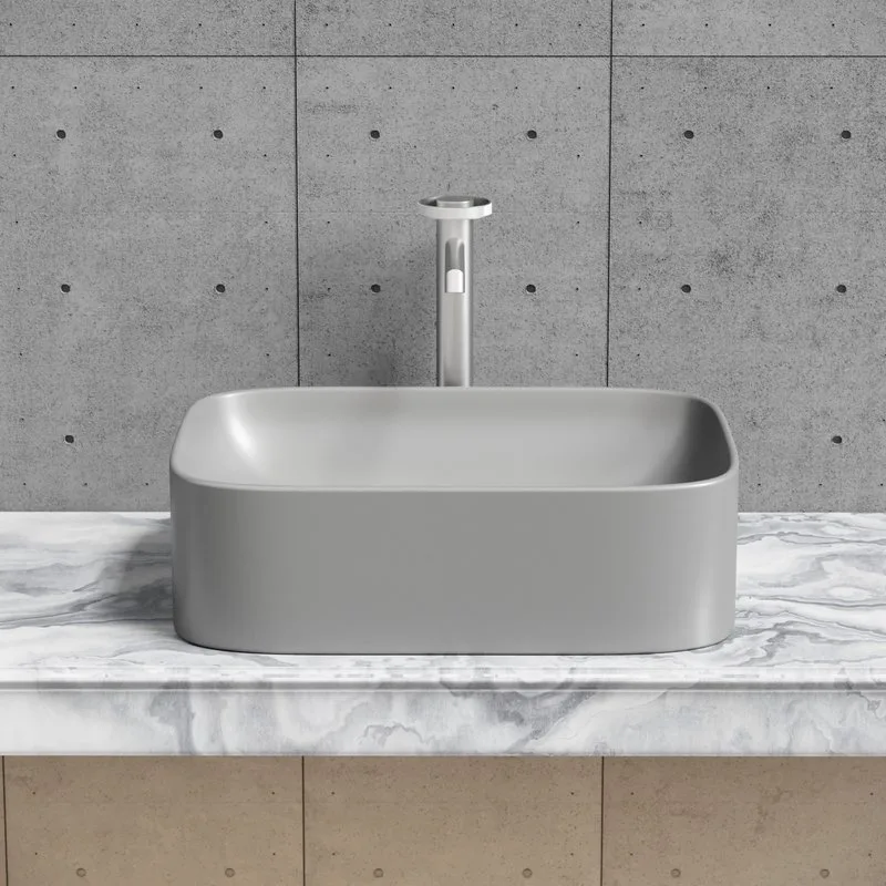 Накладная раковина Ceramicanova Element CN6052MH антрацит матовая Sancos — официальный сайт