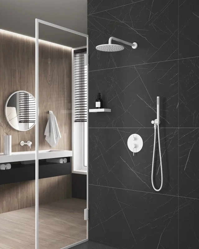 Душевой комплект Timo Saona SX-2369/16SM, С ВНУТРЕННЕЙ ЧАСТЬЮ, белый матовый Sancos — официальный сайт