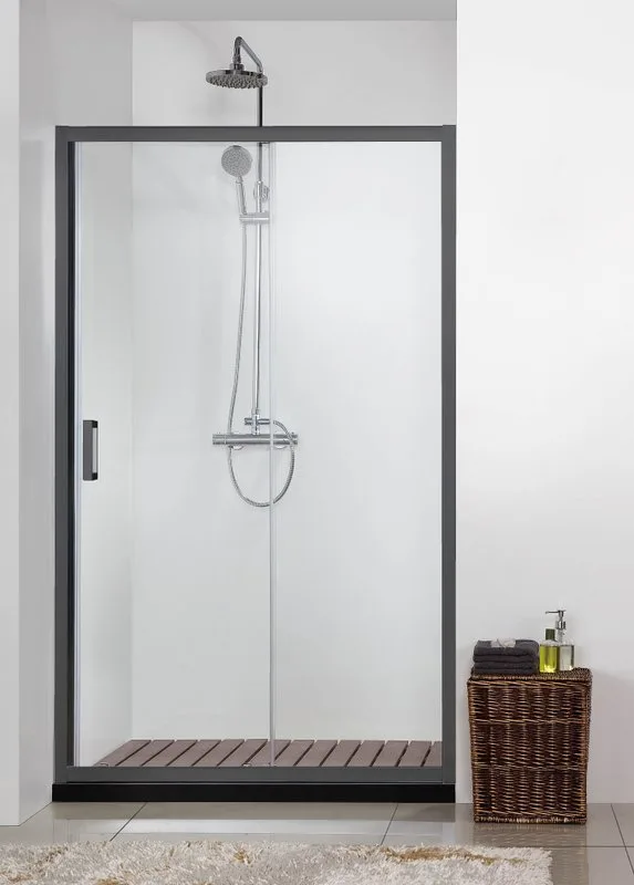 Душевая дверь в нишу AQUATEK AQ ARI RA 10020BL 100 см, профиль черный матовый Sancos — официальный сайт