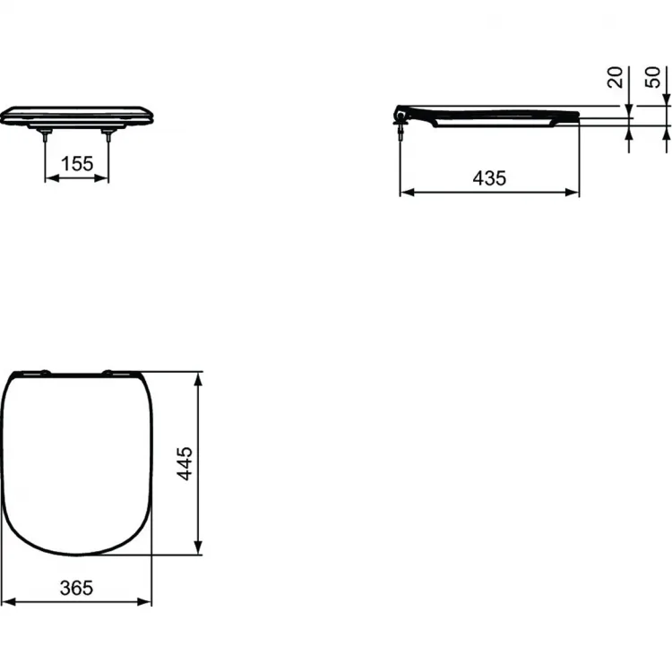 Крышка-сиденье Ideal Standard Tesi T3527V1 с микролифтом Sancos — официальный сайт