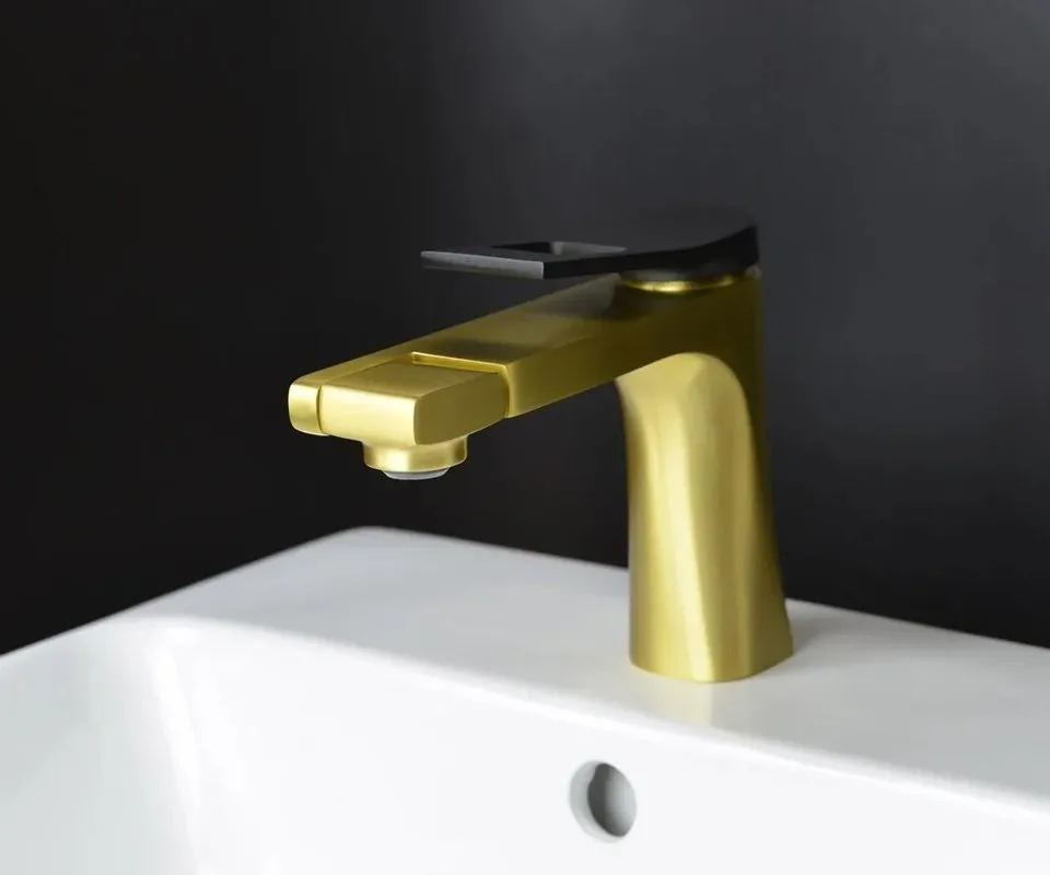 Смеситель для раковины Bronze de Luxe Element EL02XGB золото черный Sancos — официальный сайт