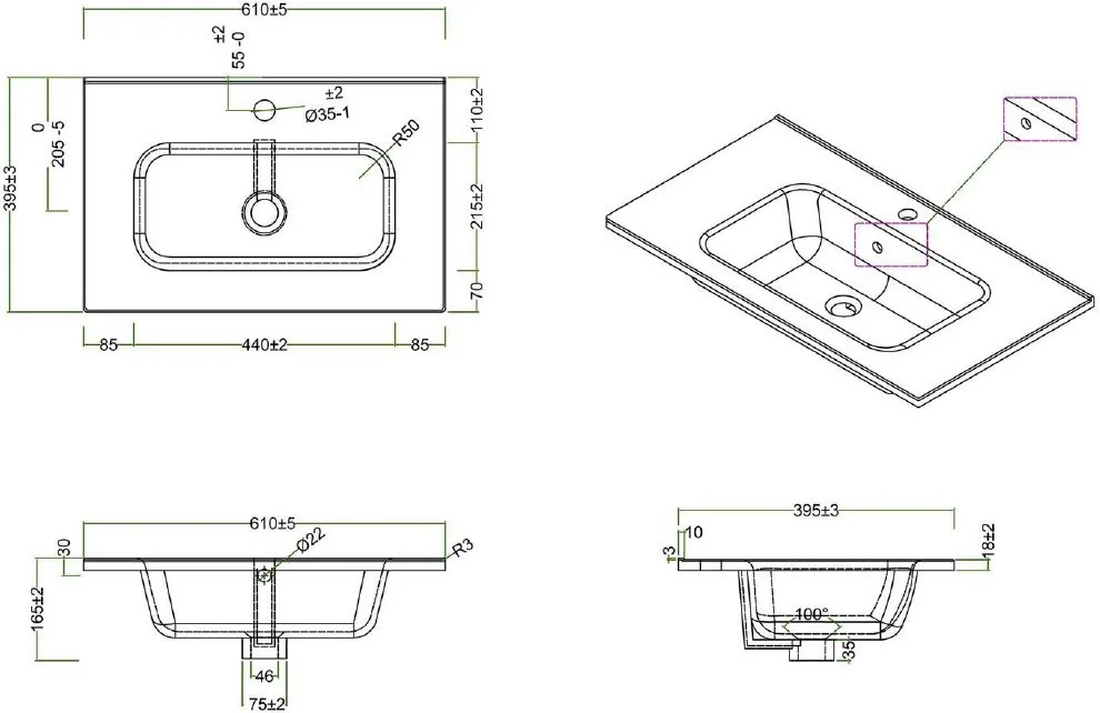 Мебельная раковина BelBagno BB600/390ETL Sancos — официальный сайт