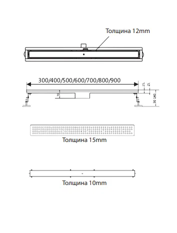 Душевой трап (лоток) AltroBagno Beni aggiuntivi AltroBagnoLivello071209OrSp, матовое золото Sancos — официальный сайт