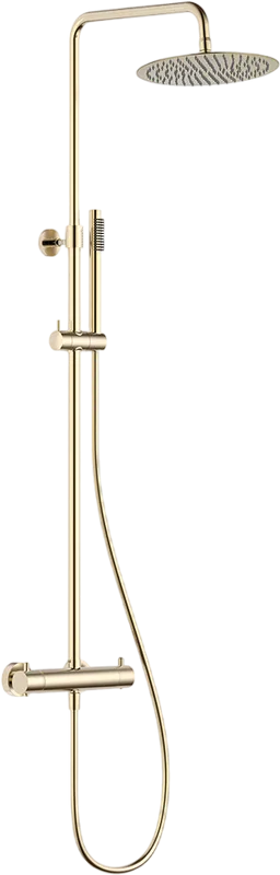 Душевая стойка AQUAme AQM8006BG, шлифованное золото Sancos — официальный сайт