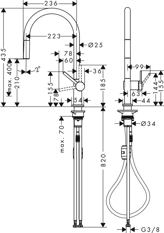 Смеситель для кухни Hansgrohe Talis M54 Talis M54 72802000 хром Sancos — официальный сайт