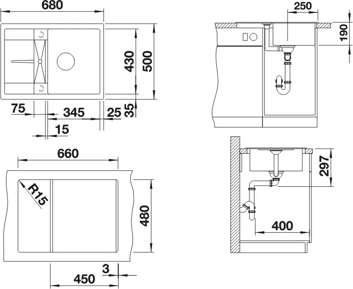 Мойка кухонная Blanco Metra 45S Compact 519581 кофе Sancos — официальный сайт