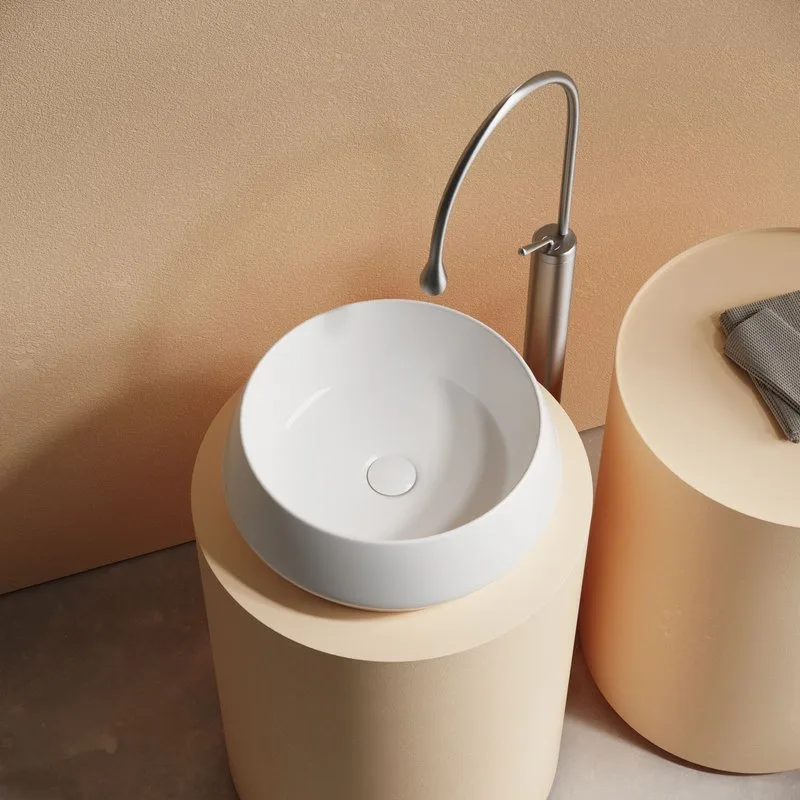 Раковина накладная Ceramicanova Maya круглая 40 см цвет белый CN12004 Sancos — официальный сайт