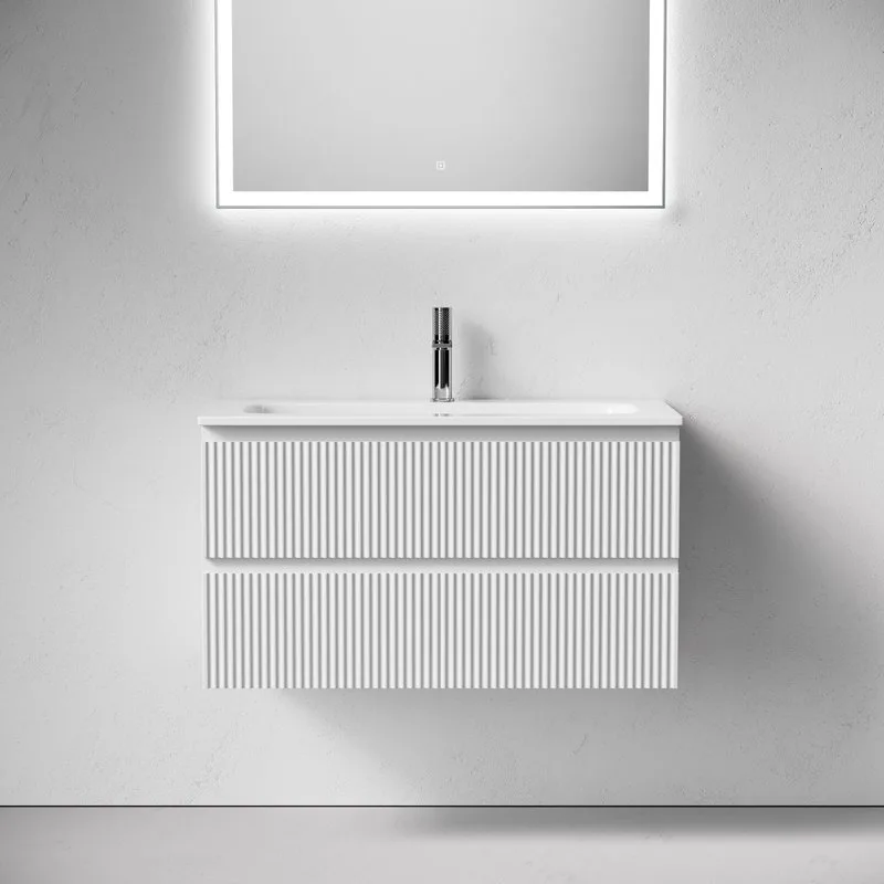 Тумба с раковиной Sancos Snob R 90 подвесная, bianco, раковина СN7019 Sancos — официальный сайт