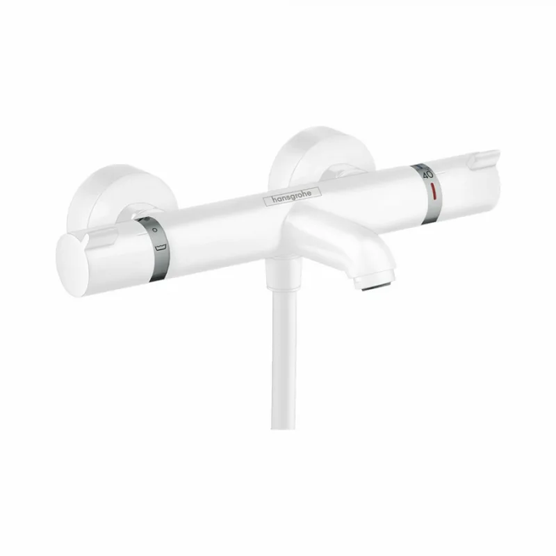Термостатический смеситель Hansgrohe Ecostat Comfort ВМ 13114700, для ванны с душем, белый матовый Sancos — официальный сайт