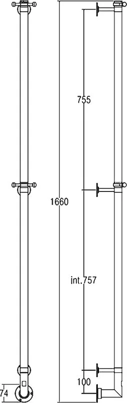 Полотенцесушитель электрический Margaroli Arcobaleno 616OBB-1650 бронза Sancos — официальный сайт