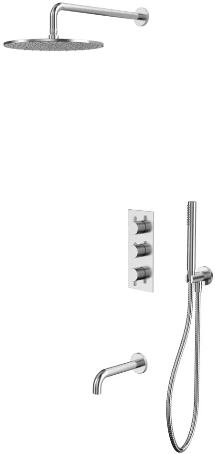 Душевой комплект WHITECROSS Y YSET11NIB, С ВНУТРЕННЕЙ ЧАСТЬЮ, брашированный никель Sancos — официальный сайт