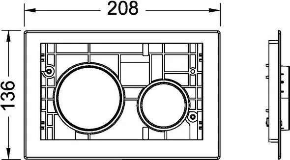 Кнопка смыва TECE Loop Modular 9240665 хром матовый, лицевая панель кофейная Sancos — официальный сайт