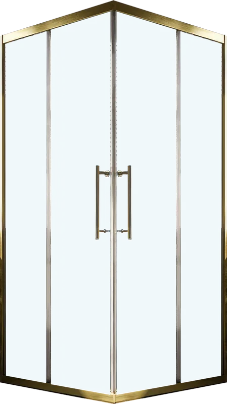 Душевой уголок Veconi Premium Trento PTC-20G 100x80, профиль брашированное золото, стекло прозрачное Sancos — официальный сайт