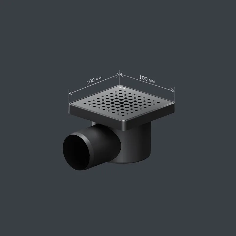 Душевой трап AM.PM PrimeFlow Cut Gradient 10 см, черный матовый Sancos — официальный сайт