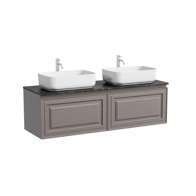 Тумба с раковиной Sancos Very 160 doha soft, столешница черный мрамор TT160A1X, раковина CN5043 Sancos — официальный сайт