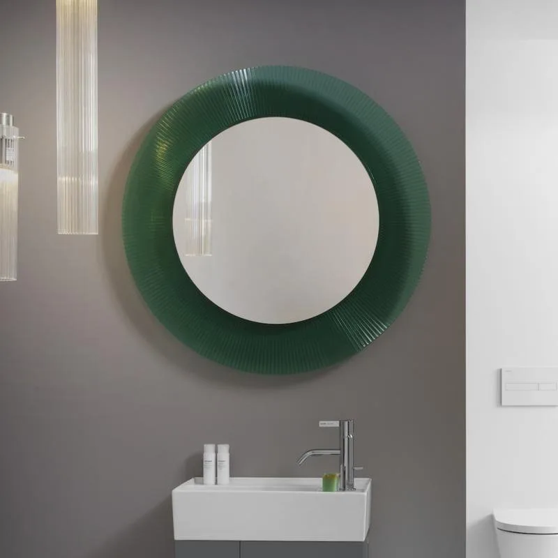 Зеркало круглое Laufen Kartell by Laufen 80 изумрудное, с подсветкой Sancos — официальный сайт