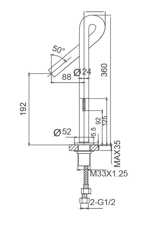 Смеситель для раковины Wonzon & Woghand Loop WW-112-00-508 черный матовый Sancos — официальный сайт