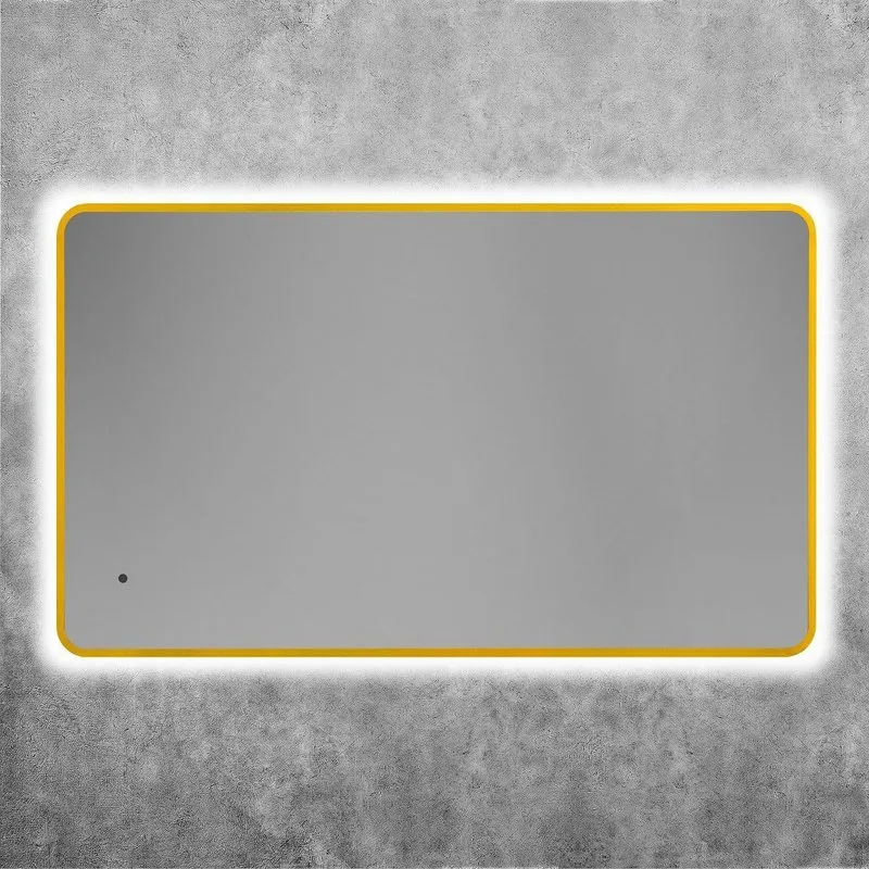 Зеркало Art&Max Siena S 60х100 золото, с LED-подсветкой, 6000К Sancos — официальный сайт