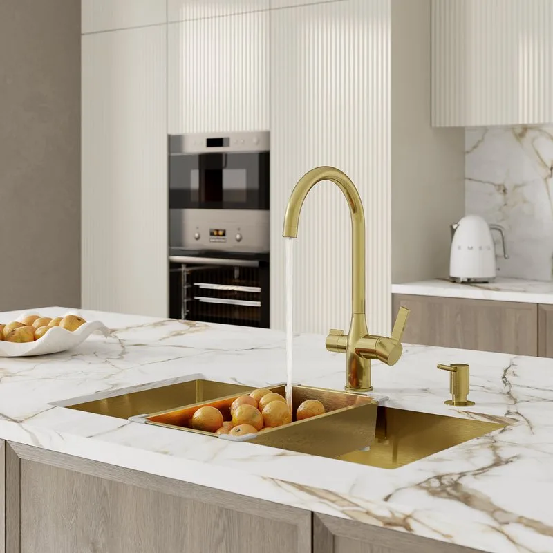 Смеситель для кухни IDDIS Pure PURMGFJi05 матовое золото Sancos — официальный сайт