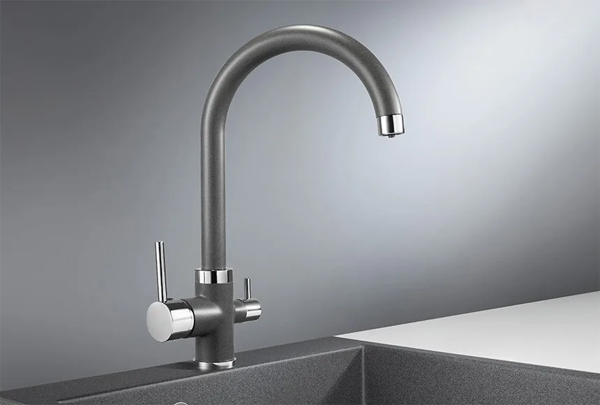 Смеситель для кухни Granula 2168, графит Sancos — официальный сайт