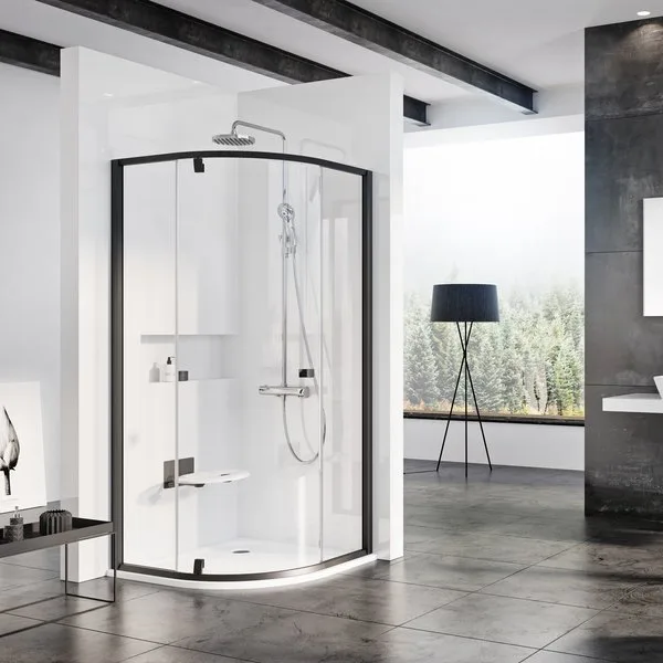 Душевой уголок Ravak Pivot PSKK3-100 Transparent, профиль черный Sancos — официальный сайт