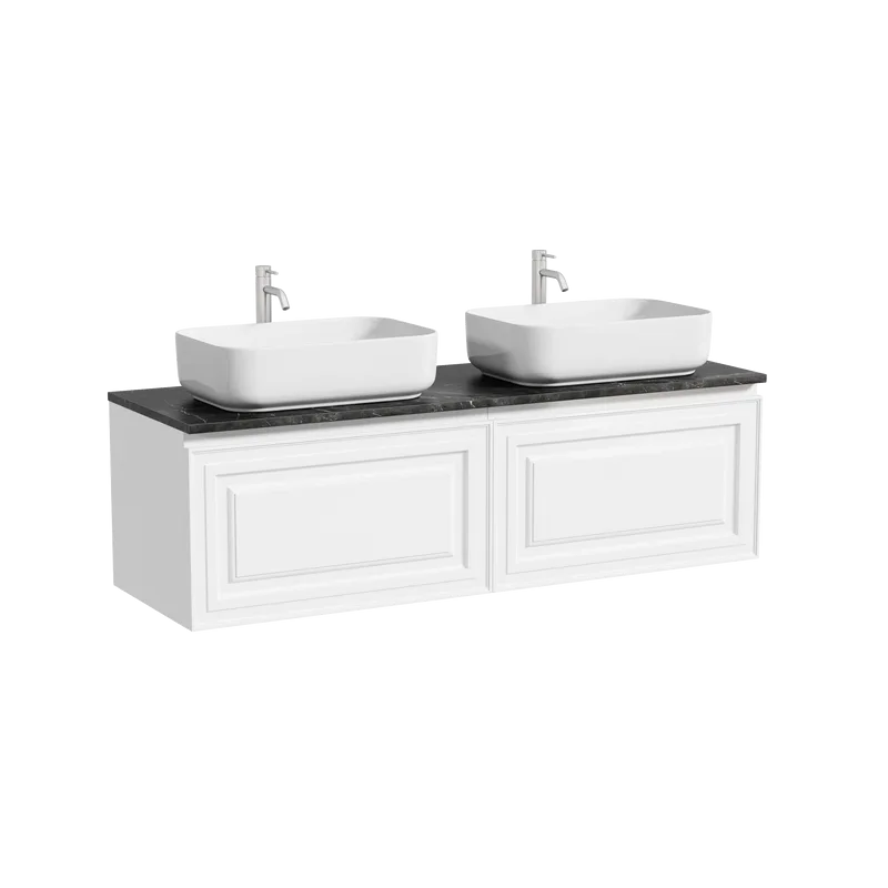 Тумба с раковиной Sancos Very 140 bianco, столешница черный мрамор TT140A1X, раковина CN5043 Sancos — официальный сайт