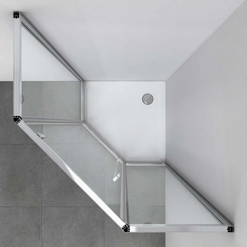 Душевой уголок Vincea Penta VSP-3P100CLB 100x100, профиль чёрный, стекло прозрачное Sancos — официальный сайт