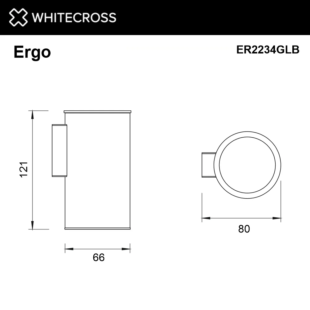 Стакан WHITECROSS Ergo ER2234GLB брашированное золото Sancos — официальный сайт