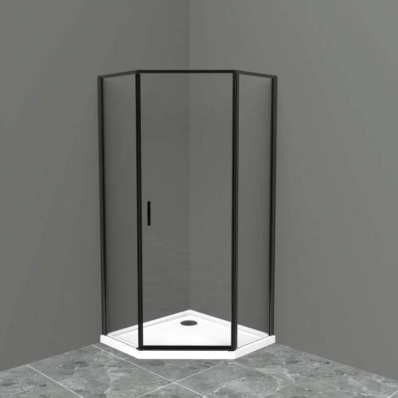 Душевой уголок BelBagno Uno 195 P 1 90 C Nero профиль черный, стекло прозрачное Sancos — официальный сайт