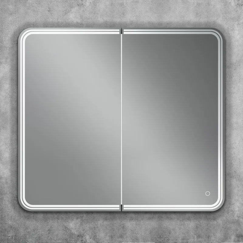 Зеркало-шкаф Art&Max Verona 90х80 белое, с LED-подсветкой, 6000К Sancos — официальный сайт