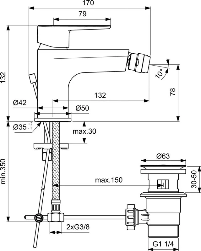 Смеситель для биде Ideal Standard Cerafine O BC498AA Sancos — официальный сайт