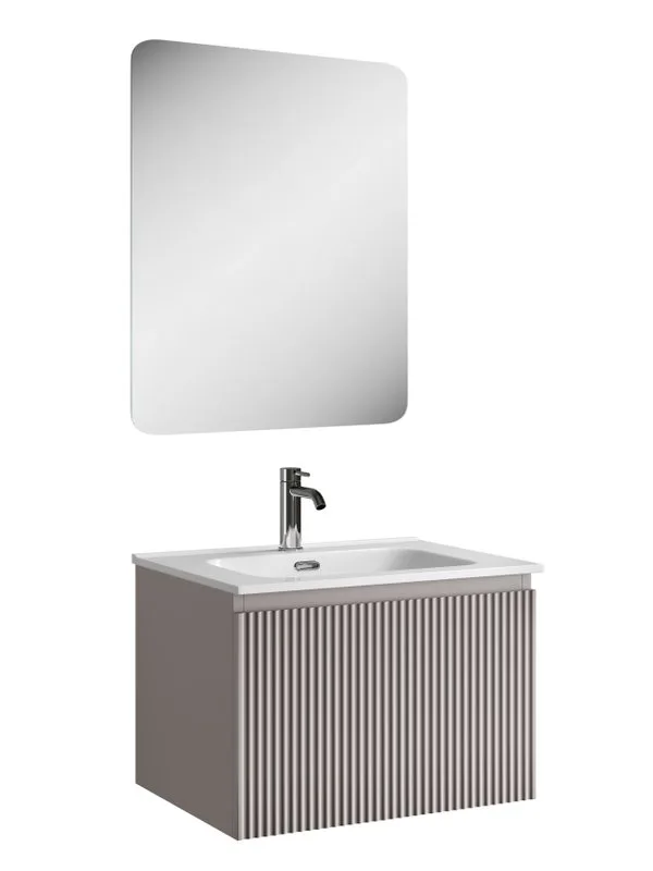 Тумба под раковину Sancos Snob R 1.0 60 подвесная Doha soft (пыльная роза), SNR1.060SM Sancos — официальный сайт