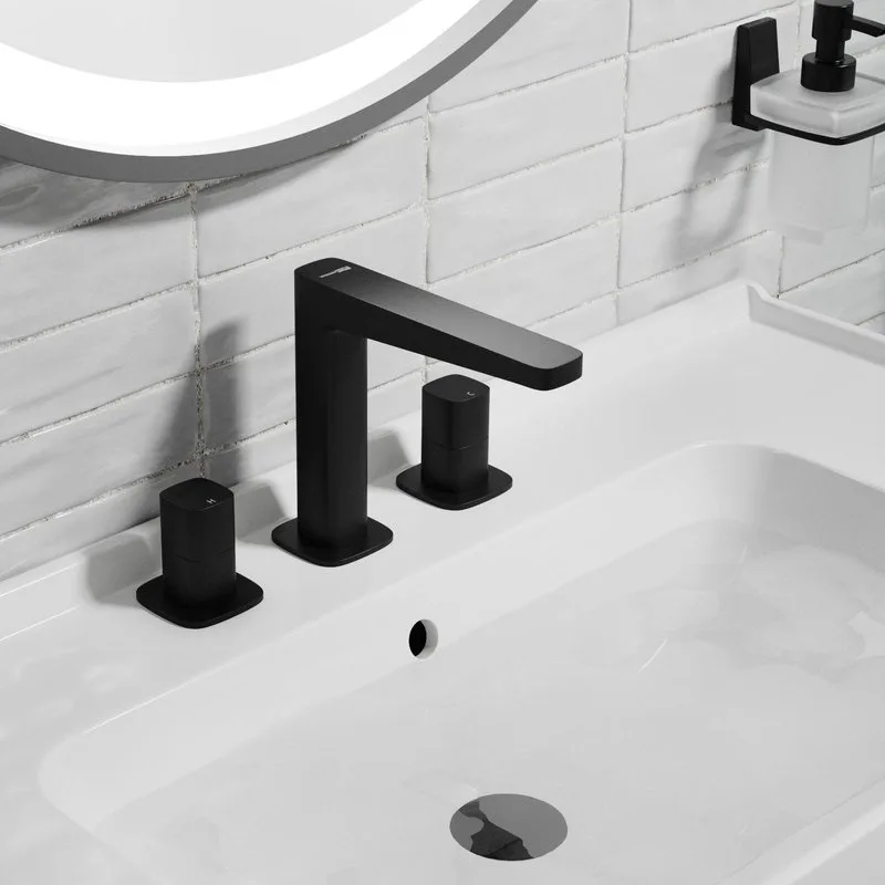 Смеситель для раковины Wasserkraft Nuthe 9135 черный soft-touch Sancos — официальный сайт
