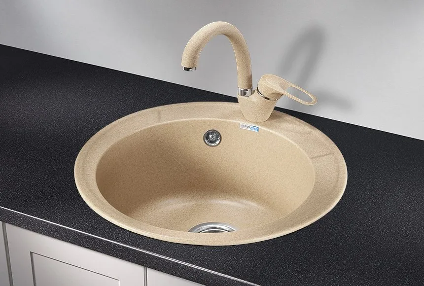 Мойка кухонная Granula Standart 4802, бежевый Sancos — официальный сайт