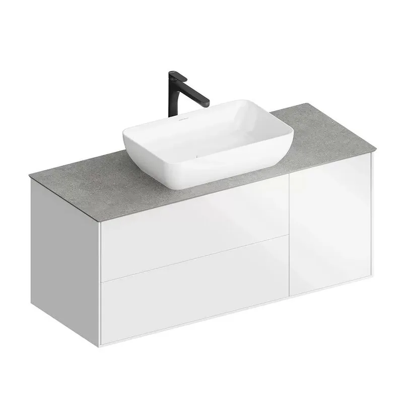 Тумба под раковину без столешницы KERAMA MARAZZI Plaza Modern 120 подвесная,с ящиками, белая Sancos — официальный сайт