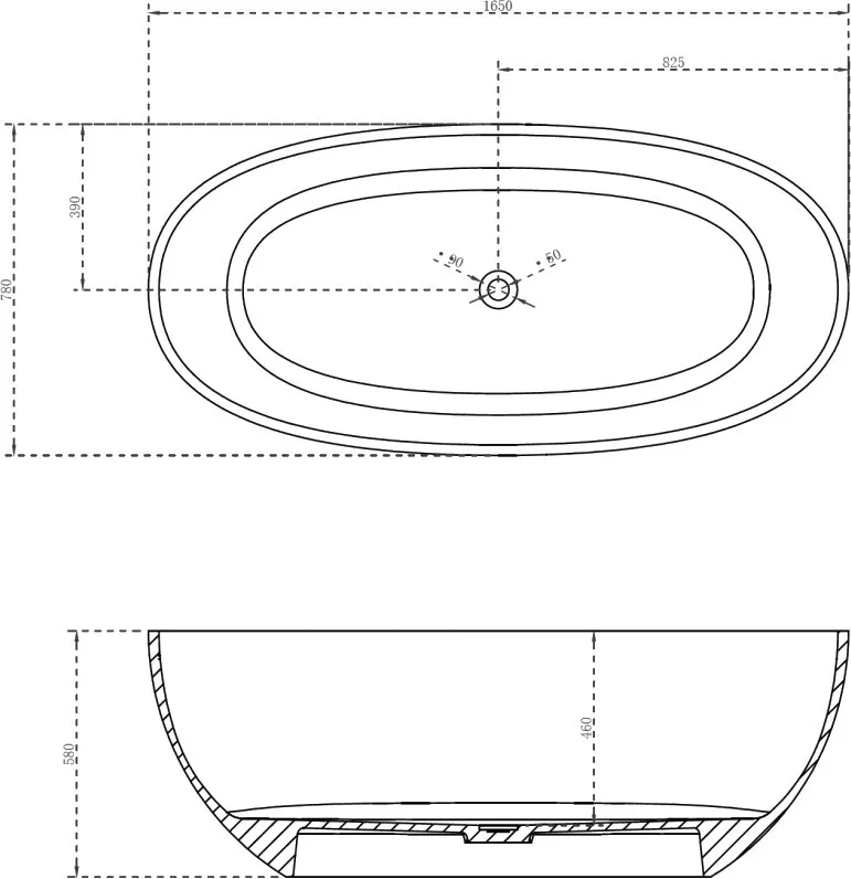 Акриловая ванна Abber Kristall AT9701 Onyx 165x80 см, отдельностоящая, черная, овальная, с донным кл Sancos — официальный сайт