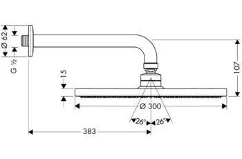 Верхний душ Hansgrohe Raindance air Raindance AIR 27493000 Sancos — официальный сайт