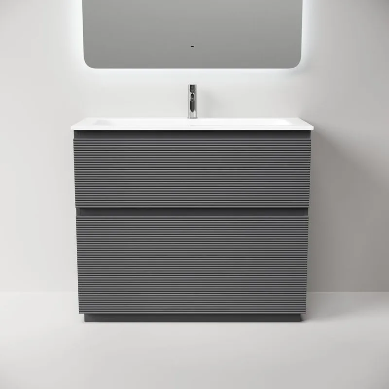 Тумба под раковину Sancos Folk Floor 100 напольная Grey soft (темно-серый), FL100FGS Sancos — официальный сайт