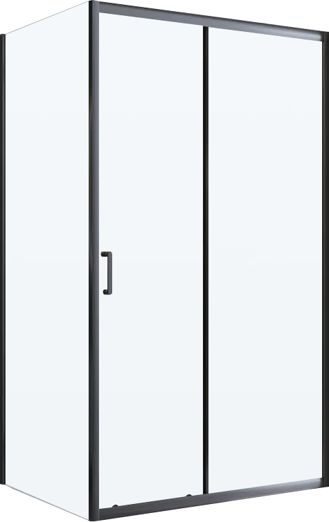 Душевой уголок BelBagno Uno 195 AH 1 120/80 C Nero профиль черный, стекло прозрачное Sancos — официальный сайт