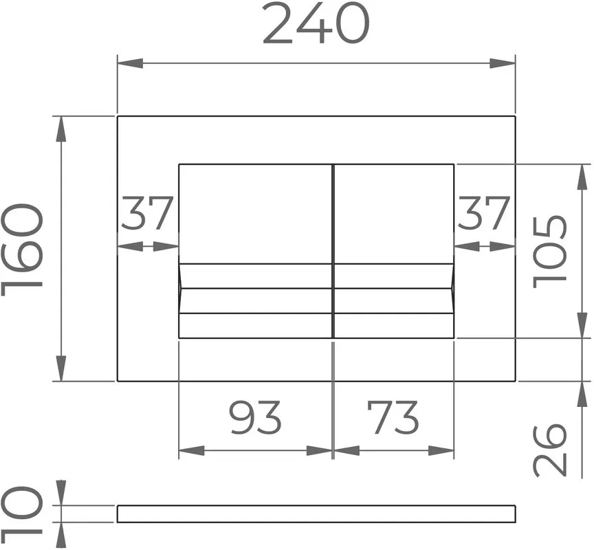 Кнопка смыва RGW SWH 05B черная Sancos — официальный сайт