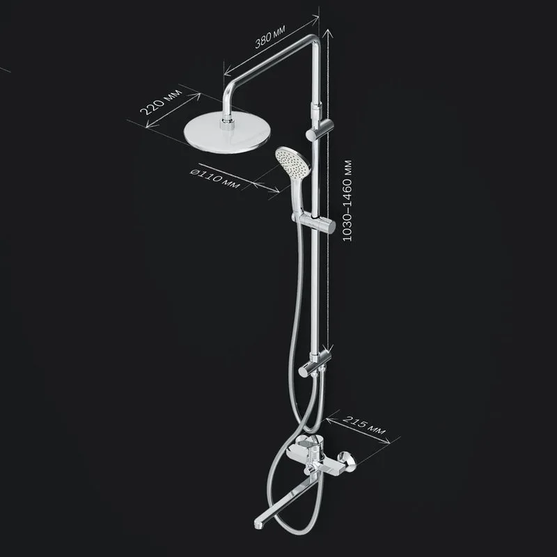 Душевая стойка AM.PM X-Joy F40885A94, со смесителем Sancos — официальный сайт