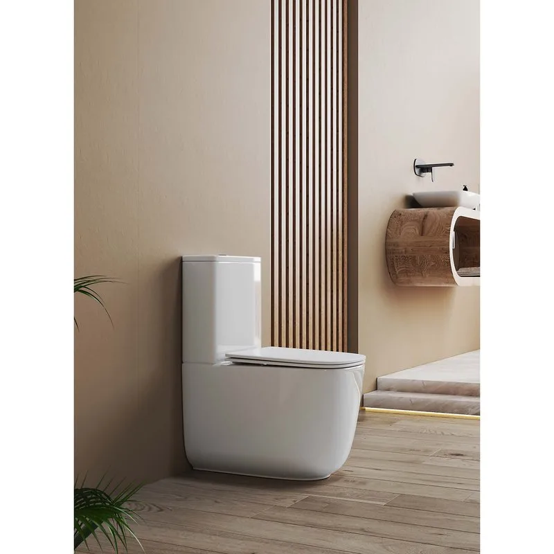 Унитаз-компакт напольный AQUATEK Optima Plus Square AQ4451-00 безободковый, с микролифтом Sancos — официальный сайт