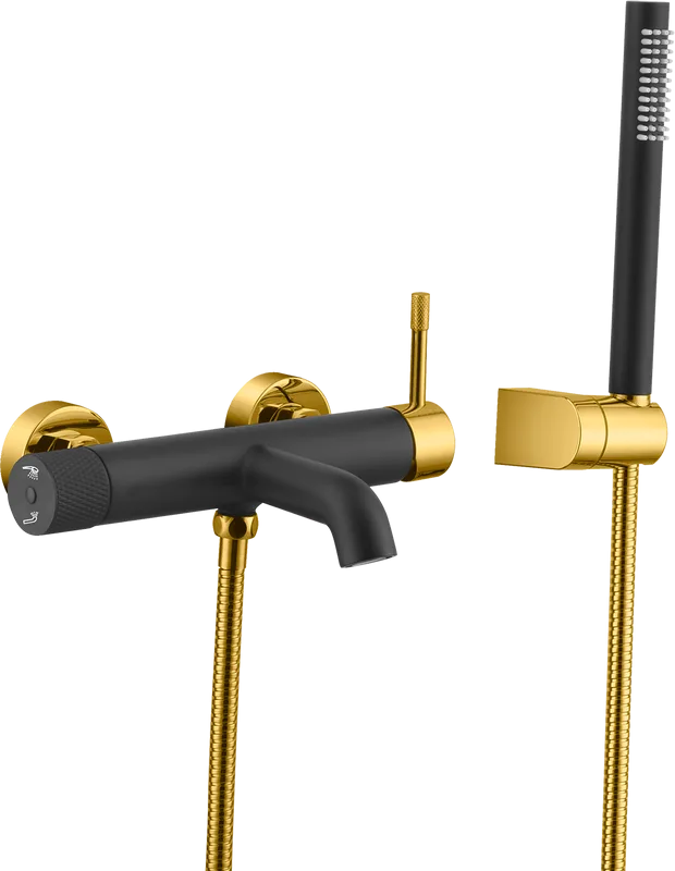 Смеситель для ванны с душем Boheme Uno 463-BG, black gold Sancos — официальный сайт