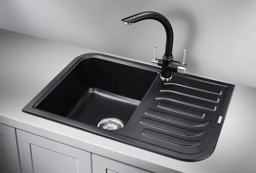 Мойка кухонная Granula 7001, шварц Sancos — официальный сайт
